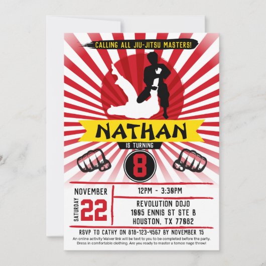 Einladung von Jiu Jitsu in Brasilien (Vorderseite)
