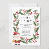 Einladung von Jolly Santa Baby Dusche (Vorderseite)