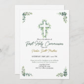 Einladung von Junge Erste Heilige Kommunion (Vorne/Hinten)