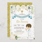 Einladung von Junge Erste Heilige Kommunion (Vorne/Hinten)