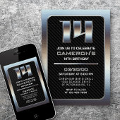 Einladung von Junge zum 14. Geburtstag