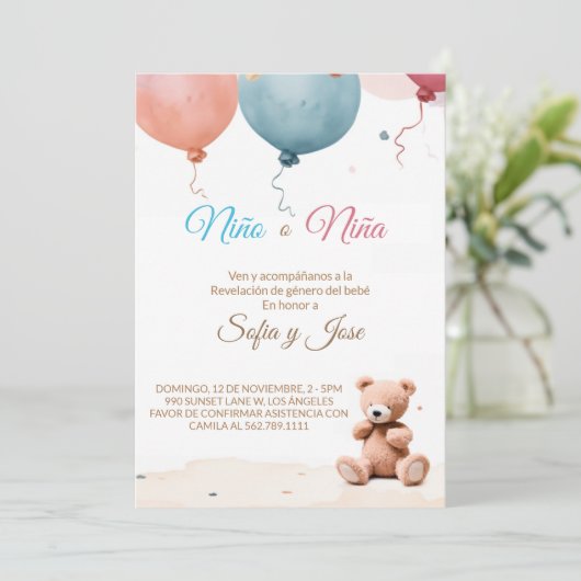 Einladung von Jungen oder Mädchen (Stehend Vorderseite)