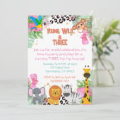 Einladung von jungen, wilden und drei Mädchen zum  (Stehend Vorderseite)