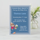 Einladung von Jungen zum Geburtstag (Stehend Vorderseite)