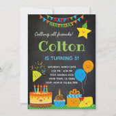 Einladung von Jungen zum Geburtstag (Vorderseite)