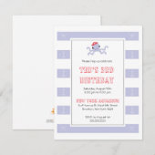 Einladung von Jungen zum Geburtstag - Piratenkopus (Vorne/Hinten)