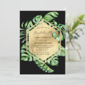 Einladung von Junggeselinnen-Abschied Tropenblätte (Stehend Vorderseite)