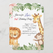 Einladung von Jungle Friends (Vorne/Hinten)