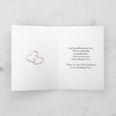 Einladung von Junior Bridesmaid mit rote Rose (Innenseite)