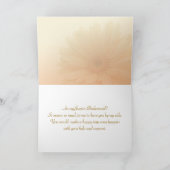 Einladung von Junior Bridesmaid, peach Gerbera(dai (Innenseite)