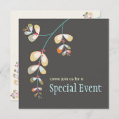 Einladung von Juwelen-Blätter (Vorne/Hinten)