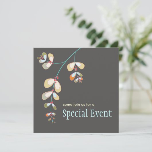 Einladung von Juwelen-Blätter (Stehend Vorderseite)