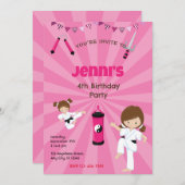 Einladung von Karate Birthday (Vorne/Hinten)