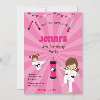 Einladung von Karate Birthday
