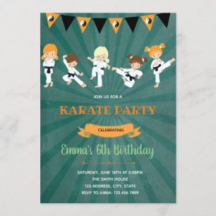 Einladung von Karate Birthday Party