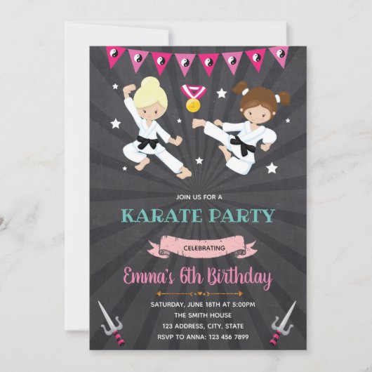 Einladung von Karate Birthday Party