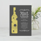 Einladung von Käse und Wein - andere Formulierung (Stehend Vorderseite)