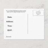 Einladung von Kid auf Postkarte (Rückseite)