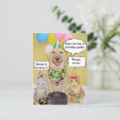 Einladung von Kid auf Postkarte (Stehend Vorderseite)