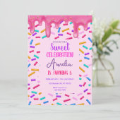 Einladung von Kids Donut zum Geburtstag (Stehend Vorderseite)