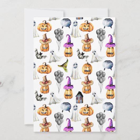 Einladung von Kids Halloween-Party (Rückseite)