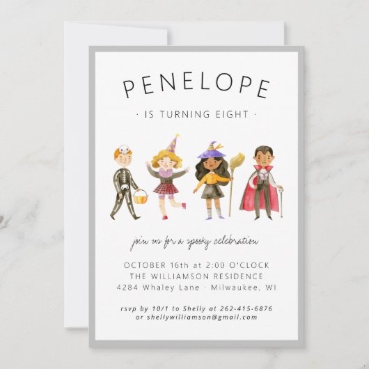 Einladung von Kids Halloween-Party (Vorderseite)