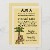 Einladung von Kids Luau zum Geburtstag (Vorne/Hinten)