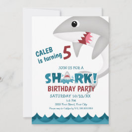 Einladung von Kids Shark Birthday Party
