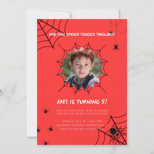 Einladung von Kindergeburtstag - Thema "Gewitter" (Vorderseite)