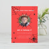 Einladung von Kindergeburtstag - Thema "Gewitter" (Stehend Vorderseite)