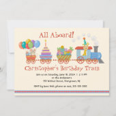Einladung von Kindergeburtstag-Train (Vorderseite)