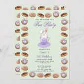 Einladung von Kindergeburtstagen mit Donuts und so (Vorne/Hinten)