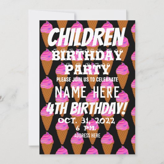 EINLADUNG VON KINDERN (Vorderseite)