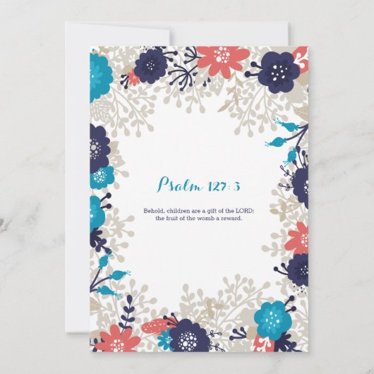 Einladung von Kindern, blühend, zeitgenössisch (Rückseite)