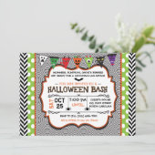 Einladung von Kindern Halloween-Party, Einladung z (Stehend Vorderseite)