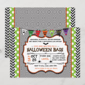 Einladung von Kindern Halloween-Party, Einladung z (Vorne/Hinten)