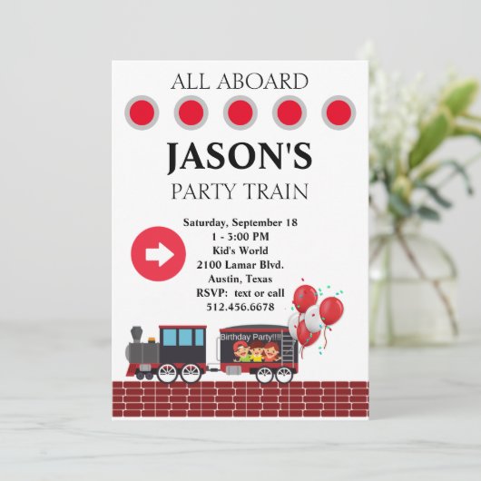 Einladung von Kindern zum Geburtstag (Stehend Vorderseite)