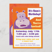 Einladung von Kindern zum Geburtstag, glückliche H (Vorne/Hinten)