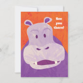 Einladung von Kindern zum Geburtstag, glückliche H (Rückseite)