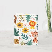 Einladung von Kindern zum Geburtstag im Jungle Sty (Rückseite)