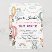 Einladung von Kindern zum Geburtstag - Niedlicher (Vorne/Hinten)