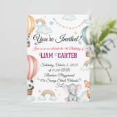 Einladung von Kindern zum Geburtstag - Niedlicher (Stehend Vorderseite)