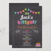 Einladung von Kindern zum Geburtstag (personalisie (Vorne/Hinten)