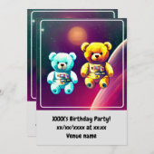 Einladung von Kindern zur Geburtstagsparty (Vorne/Hinten)