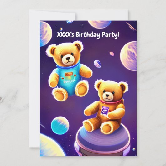 Einladung von Kindern zur Geburtstagsparty (Vorderseite)