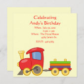 Einladung von Kinderzug zum Geburtstag (Vorne/Hinten)