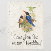 Einladung von Kingfisher Bird Wildlife Animal Wedd (Vorne/Hinten)