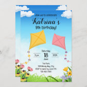 Einladung von Kite Birthday (Vorne/Hinten)