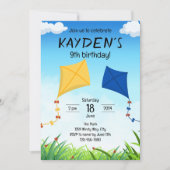 Einladung von Kite Birthday (Vorderseite)