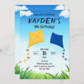 Einladung von Kite Birthday (Vorne/Hinten)